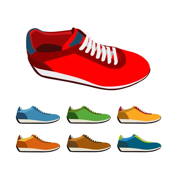 Σύνολο Χρωματιστών Sneakers — Διανυσματικό Αρχείο