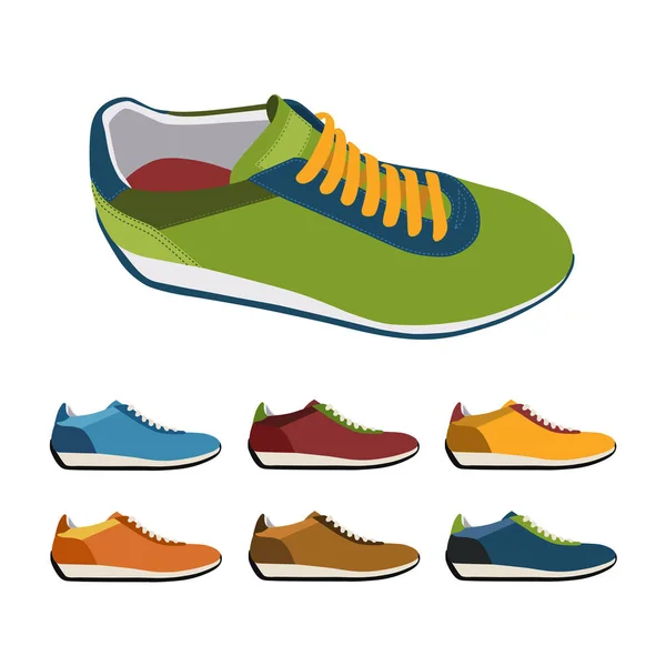 Set Zapatillas Color — Vector de stock