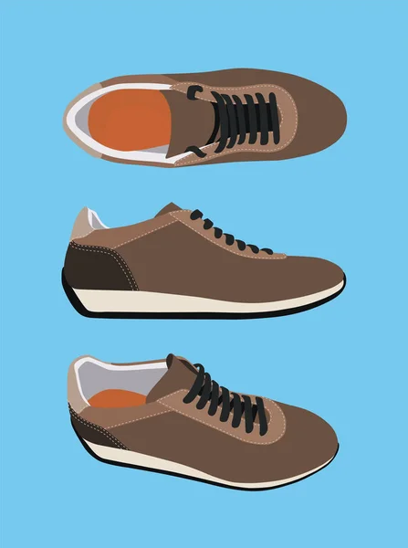 Cipők Ban Különböző Eltérít — Stock Vector