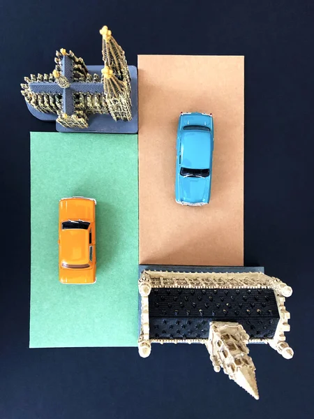 Carros Brinquedo Imagem Fundo — Fotografia de Stock