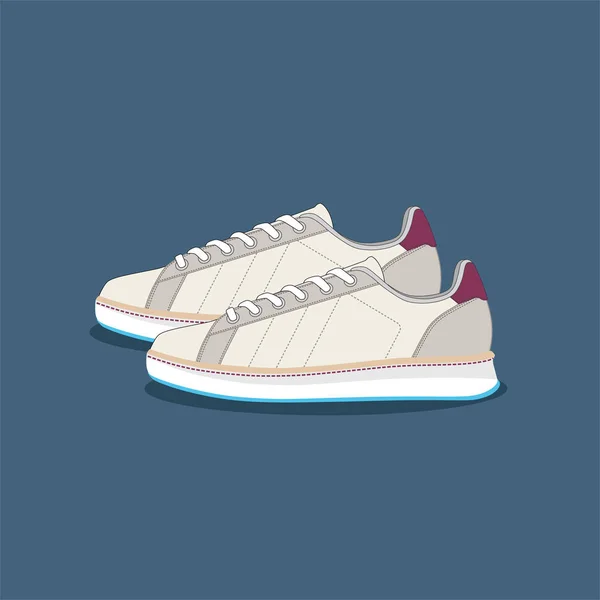 Par Zapatos Blancos — Vector de stock