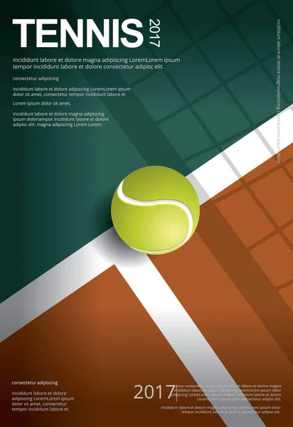 Tenis Şampiyonası Poster Vektörü illüstrasyonu