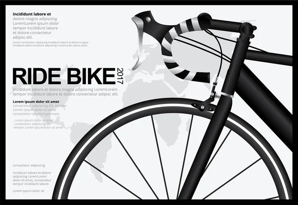 Jazda Rowerze Plakat Projekt Szablon Wektor Ilustracja — Wektor stockowy