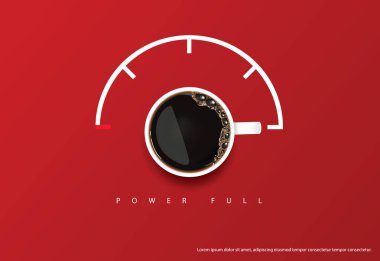 Kahve Posteri Reklam Dosyası Vektör İllüstrasyonu