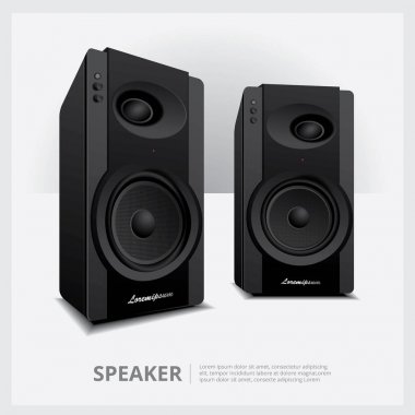 Hoparlörler vektör illüstrasyon izole