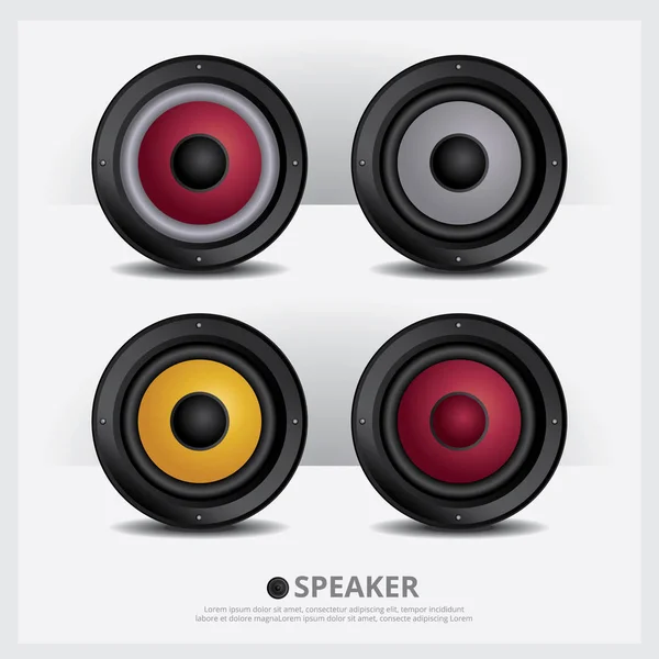 Altavoces Ilustración Vector Aislado — Vector de stock