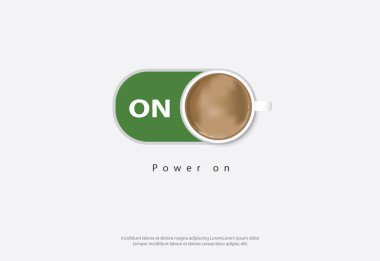 Kahve Posteri Reklam Dosyası Vektör İllüstrasyonu