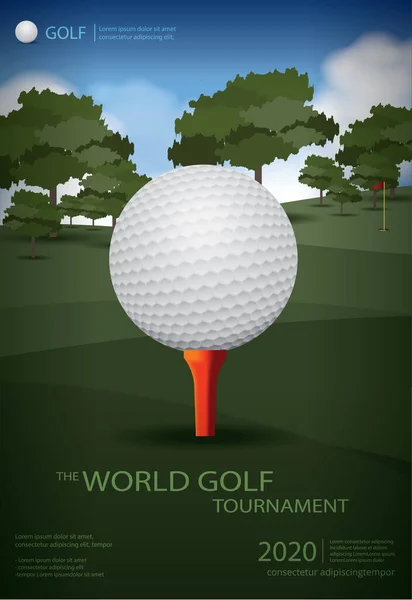 Poster Golf Champion Modelo Design Vector Ilustração —  Vetores de Stock