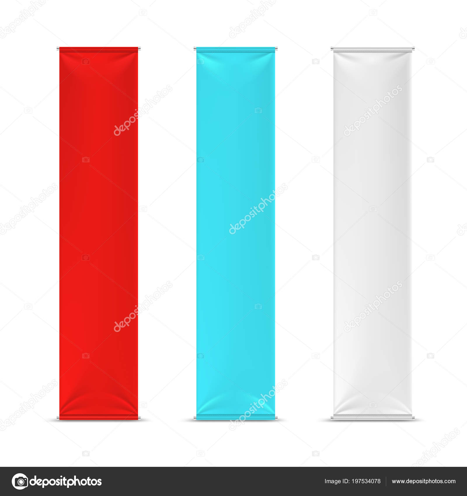 Download Color Empty Vertical Advertising Banner Flags Vector Mockup Stock Vector C Microone 197534078 PSD Mockup Templates