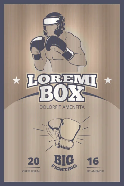 Boxing competition vintage vector poster