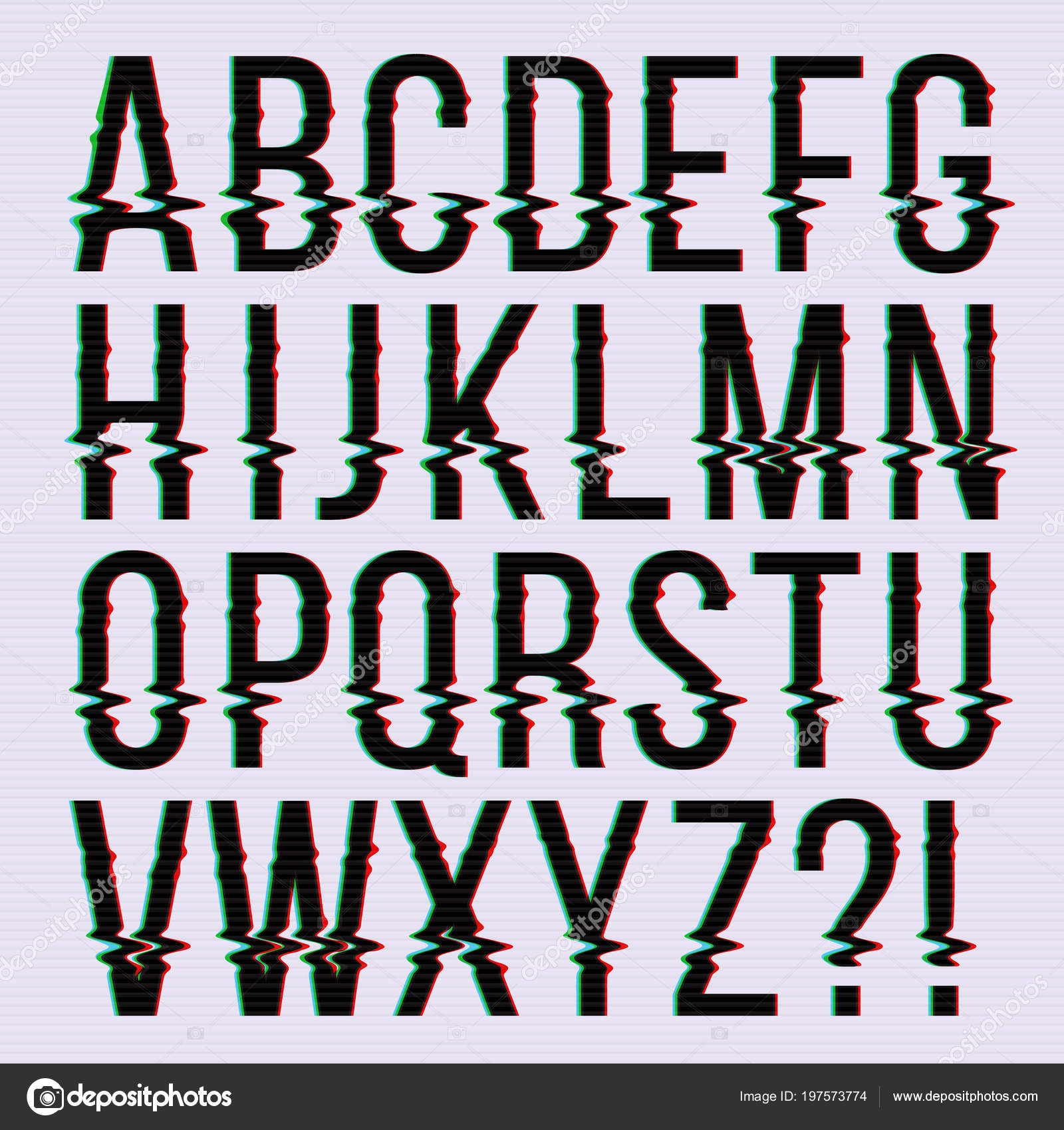 Glitch Style Old Television Screen Distortion Effect English Vector Type Font Typeface Letters Vector Image By C Microone Vector Stock Glitch Style Old Television Screen Distortion Effect English Vector Type Font Typeface Letters Vector Image By C Microone Vector Stock