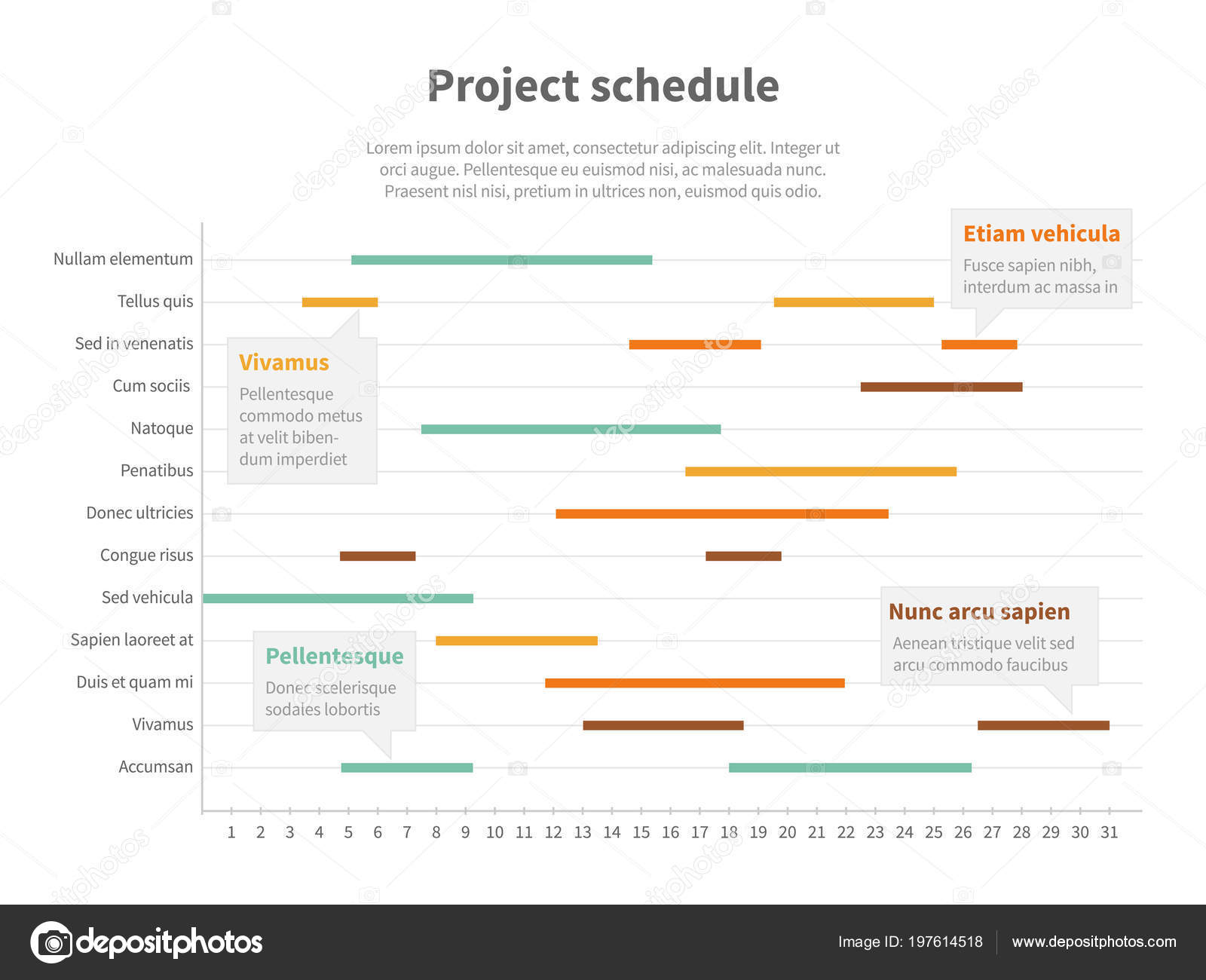 Gantt Chart Vector