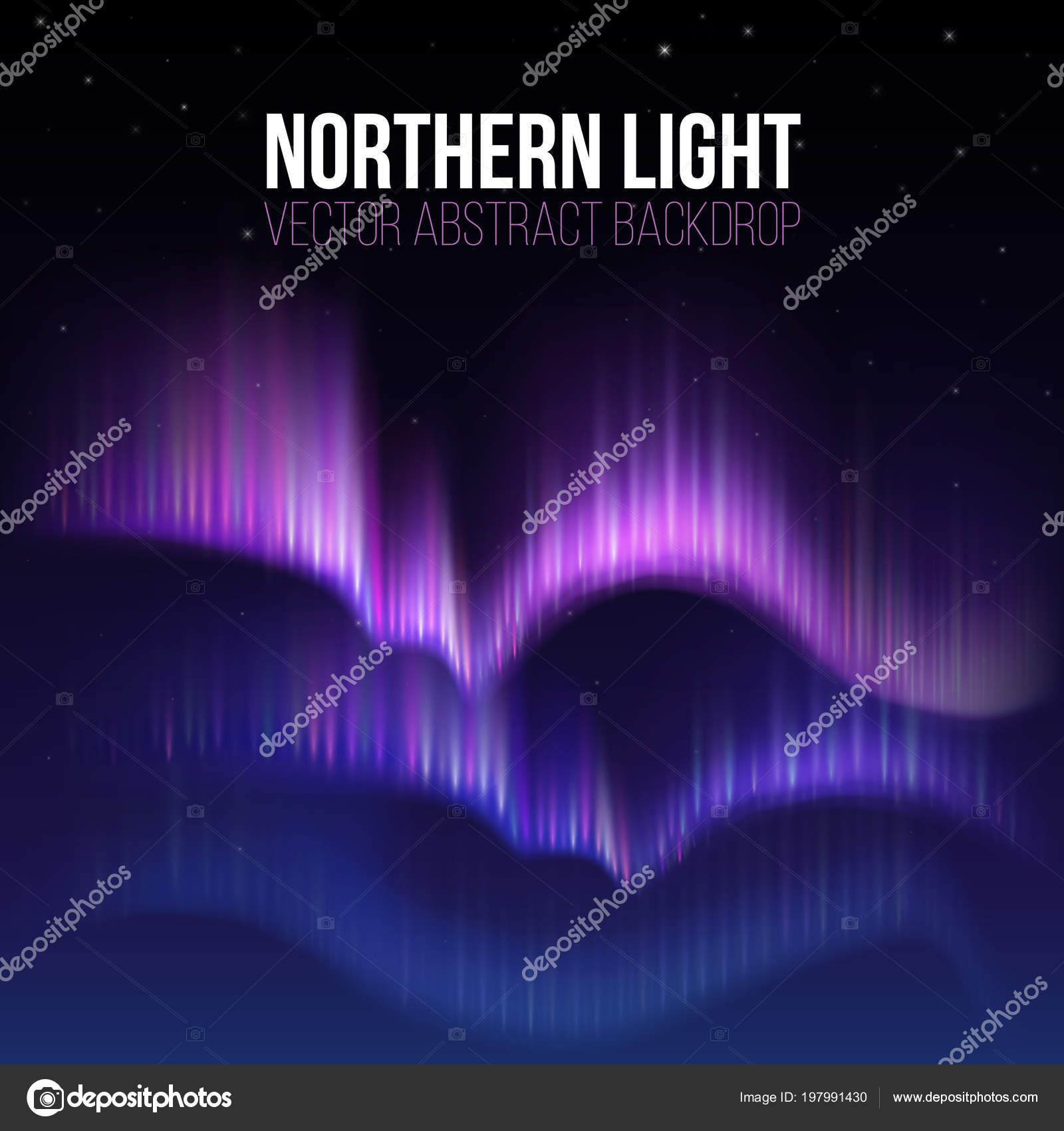 Arctic Aurora Northern Lights In Polaris Alaska Vector Background Stock Vector C Microone