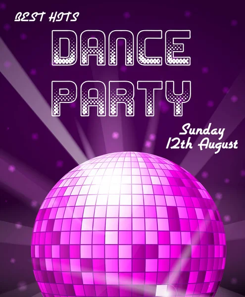 Dance disco party holiday vector event background or club invitation
