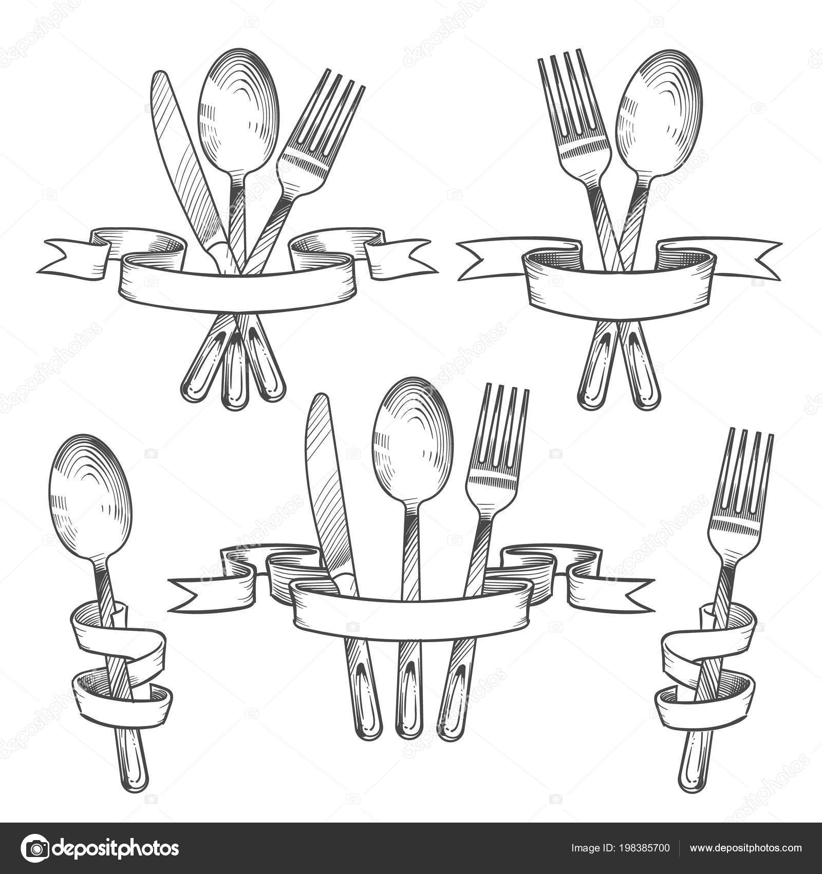 Silverware Cutlery Dinner Table Utensils Knife Spoon And