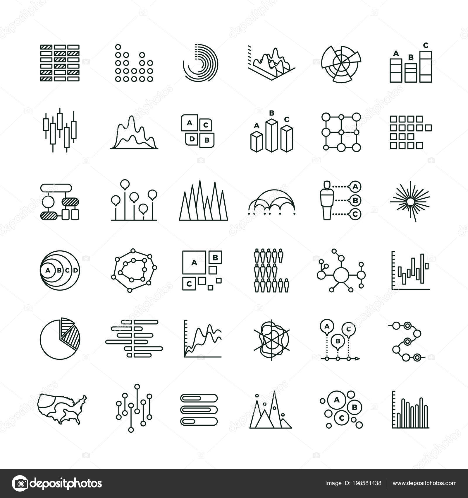 Stock Icons Graphs Charts And Statistics