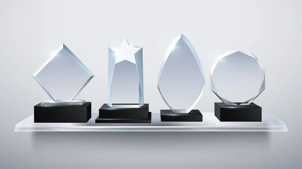 Download Glass plaque mockup | Blank tall glass trophy mockup. Empty acrylic award design mock up ...