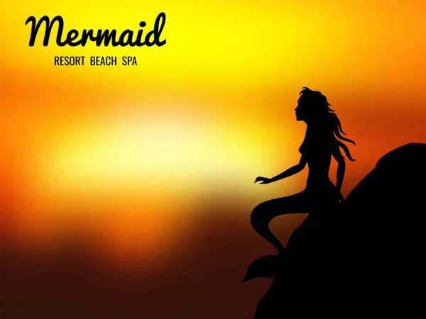 Mermaid silhouette sunrise
