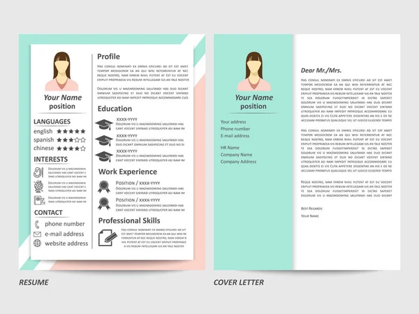 Female resume and cover letter template