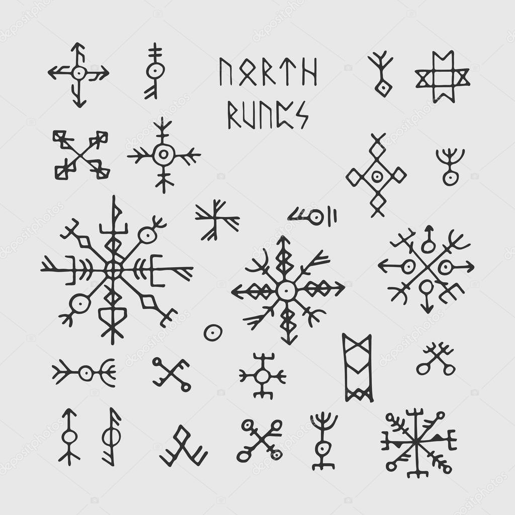 Simbolos nordicos para tatuajes Futhark nórdico vikingo