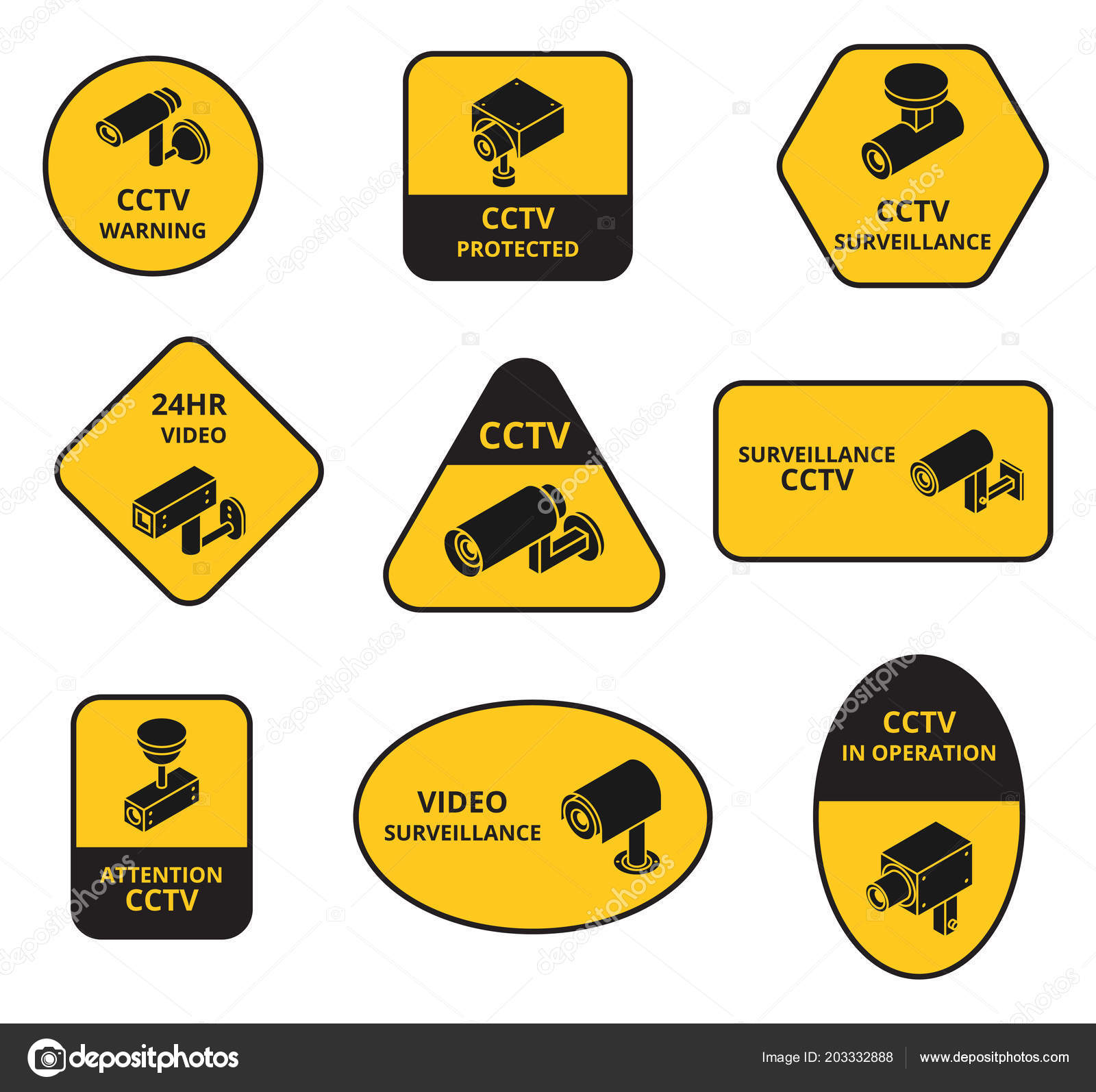  Foto  stiker  warning Security camera  cctv  surveillance  