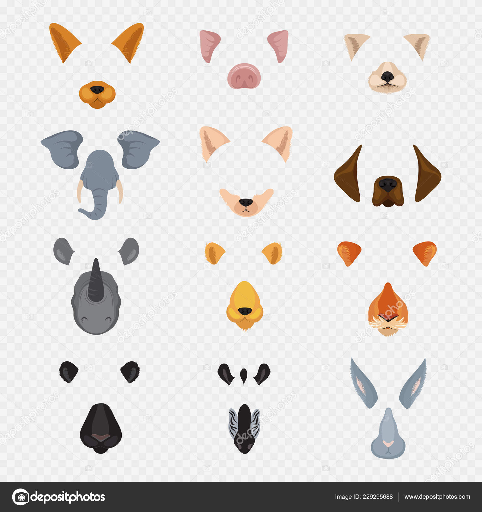 Visages Animaux Chat Mobile Vidéo Dessin Animé Animaux