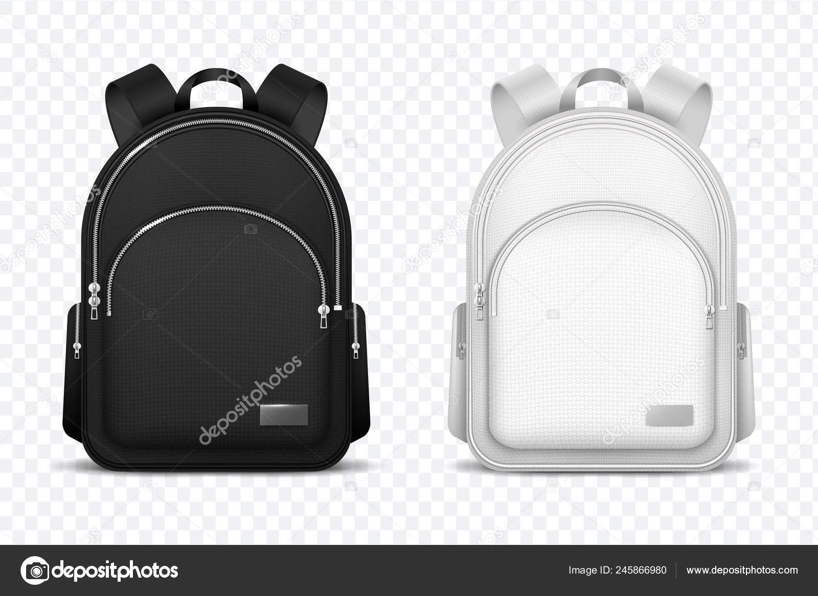 white school backpack