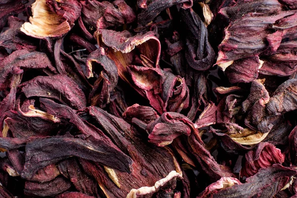 Nahaufnahme Hibiscus Sabdariffa Oder Rosellenfrüchte Als Hintergrundansicht — Stockfoto