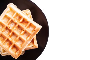 Taze hazırlanmış Belçika waffle