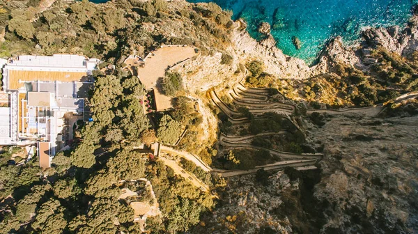 Aerial View Italian Holiday Island Capri Beautiful Nature — Stock Photo, Image