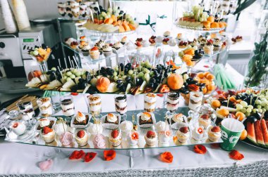 Büfe tatlılar arka plan üzerinde