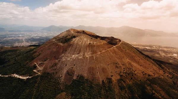 Vesuvius Volcano Air Background — Stock Photo, Image