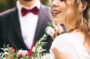 onların düğün günü güzel genç çifte