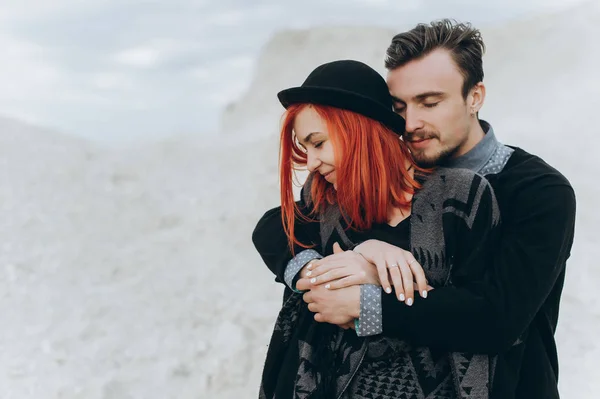 Retrato Jovem Casal Apaixonado Passar Tempo Livre — Fotografia de Stock