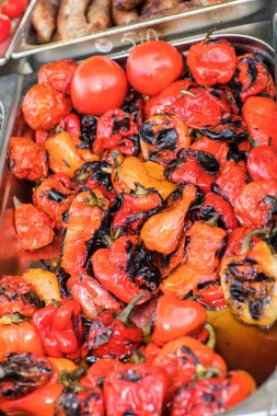 Izgara kavrulmuş peppers