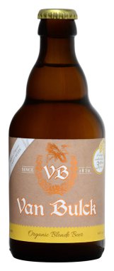 Fonte, Venice, İtalya - 2018 olabilir. Bir Belçika bira Van Bulck organik sarışın 33cl, %4,6 Vol.