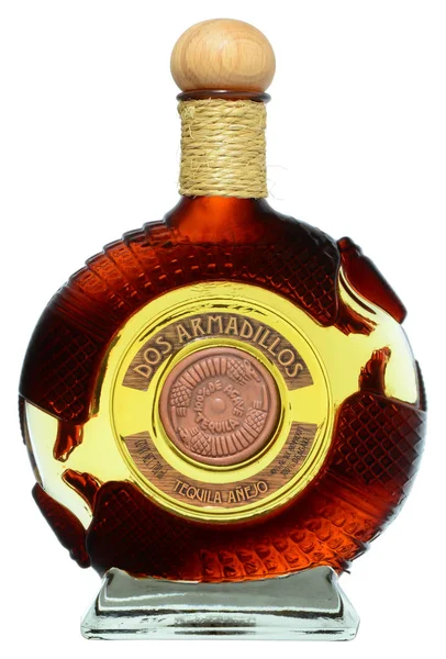 Venedik Mayıs 2018 Şişe Tekila Dos Armadillolar Anejo 70Cl Vol — Stok fotoğraf