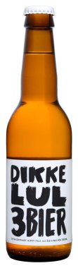 Venedik - Haziran 2018. Bir Hollandalı bira Uiltje Dikke Lul 3bier soluk Ale 33cl, %5,6 Vol.