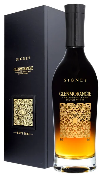 Venice August 2018 Bottle Scotch Whisky Glenmorangie Signet 70Cl Vol — Stock Photo, Image