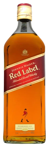Venedik Ağustos 2018 Scotch Whisky Johnnie Walker Red Label Litre — Stok fotoğraf
