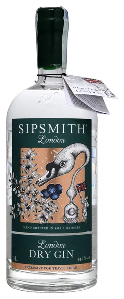 Fonte Venezia Italia Maggio 2019 Bottiglia Gin Sipsmith London Dry — Foto Stock