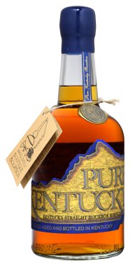 Venedik, İtalya - Ağustos 2019. Amerikan Bourbon Viski Saf Kentucky 70cl, 53,5% Vol Şişe.