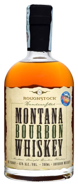 Venedik Talya Ağustos 2019 Amerikan Bourbon Viski Roughstock Montana 70Cl — Stok fotoğraf