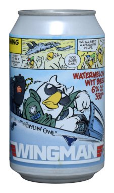 Venedik, İtalya - Ağustos 2019. Hollanda Bira Uiltje Wingman 33cl, 6% Vol olabilir.