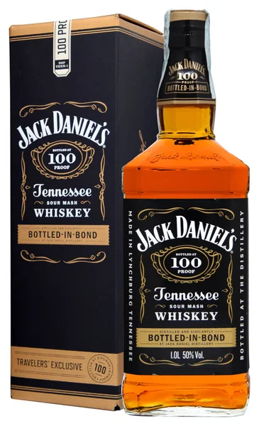 Venedik Talya Ağustos 2019 Amerikan Tennessee Viski Jack Daniel 100 — Stok fotoğraf