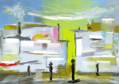 Dijital soyut resim, illüstrasyon