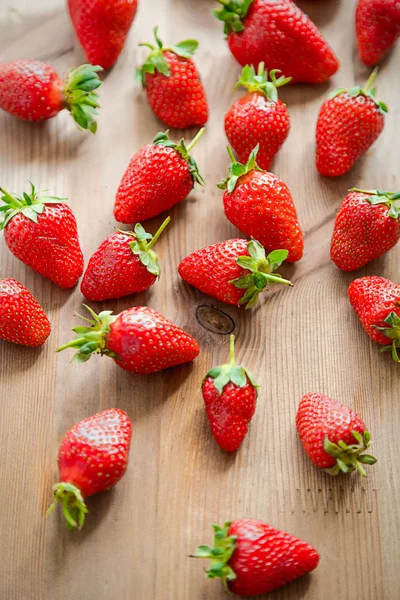 Bayas Frescas Sobre Fondo Madera Concepto Comida Verano — Foto de Stock