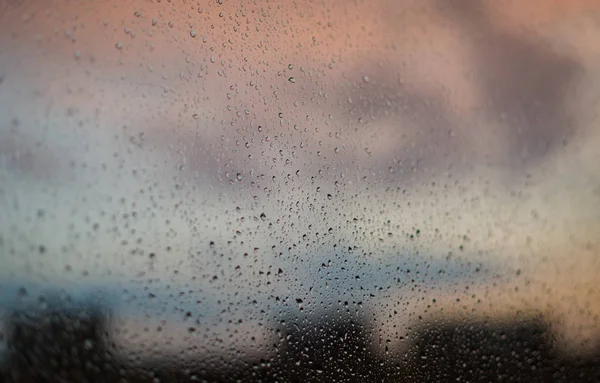 Краплі Дощу Склі Вікна Вологий Фон — стокове фото