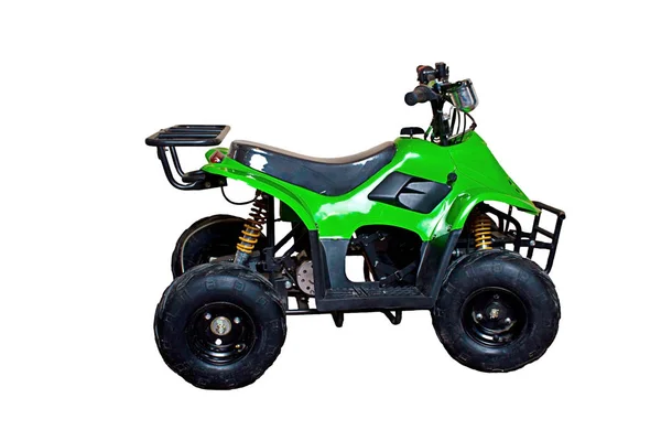 Green a-tv quad bike isolated