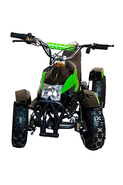 分離された緑のテレビ クワッド バイク — ストック写真